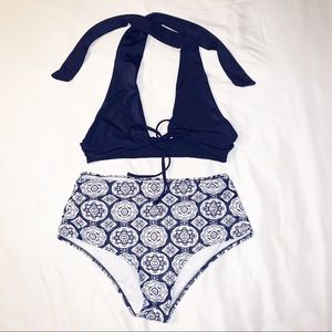 Boho style two piece bathing suit